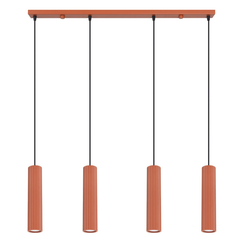 Lampa wisząca KARBON 4L ochra czerwona SL.2006
