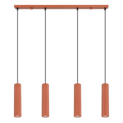 Lampa wisząca KARBON 4L ochra czerwona SL.2006