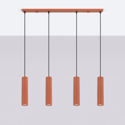 Lampa wisząca KARBON 4L ochra czerwona SL.2006