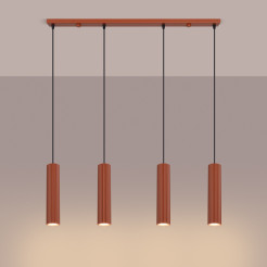 Lampa wisząca KARBON 4L ochra czerwona SL.2006
