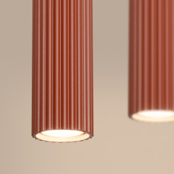 Lampa wisząca KARBON 4L ochra czerwona SL.2006