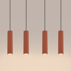 Lampa wisząca KARBON 4L ochra czerwona SL.2006