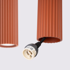Lampa wisząca KARBON 4L ochra czerwona SL.2006