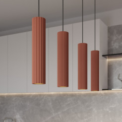 Lampa wisząca KARBON 4L ochra czerwona SL.2006