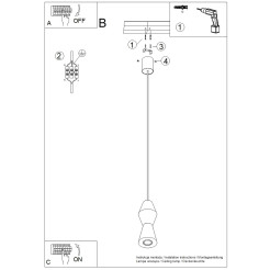 Lampa wisząca KUBBE mała R SL.2027