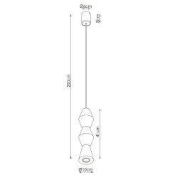 Lampa wisząca KUBBE średnia R SL.2028