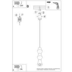 Lampa wisząca KUBBE średnia R SL.2028