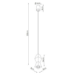 Lampa wisząca KUBBE mała S SL.2030