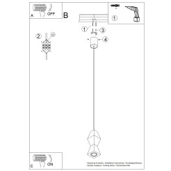 Lampa wisząca KUBBE mała S SL.2030