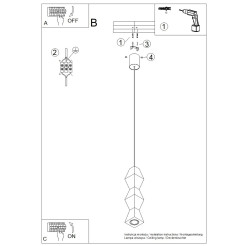 Lampa wisząca KUBBE średnia S SL.2031