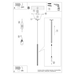 Lampa wisząca ARCHE 1 beżowa SL.2033