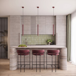 Lampa wisząca ARCHE 1 burgund SL.2042