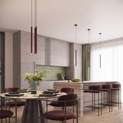 Lampa wisząca ARCHE 1 burgund SL.2042