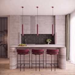 Lampa wisząca ARCHE 2P burgund SL.2043