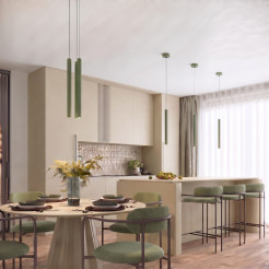 Lampa wisząca ARCHE 1 zielona oliwka SL.2048
