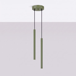 Lampa wisząca ARCHE 2P zielona oliwka SL.2049