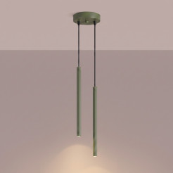 Lampa wisząca ARCHE 2P zielona oliwka SL.2049