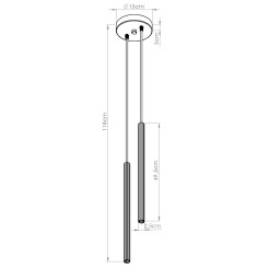 Lampa wisząca ARCHE 2P zielona oliwka SL.2049