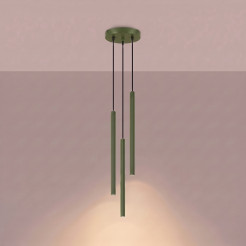 Lampa wisząca ARCHE 3P zielona oliwka SL.2050