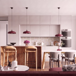 Lampa wisząca GINA burgund SL.2063