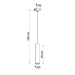 Lampa wisząca LAGOS 1 taupe SL.2078