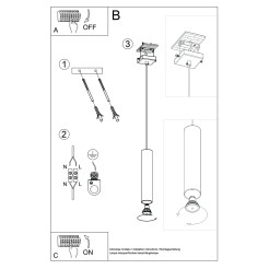 Lampa wisząca LAGOS 1 taupe SL.2078