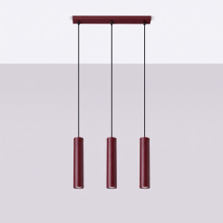 Lampa wisząca LAGOS 3L burgund SL.2082