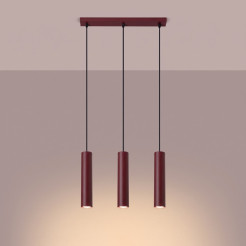 Lampa wisząca LAGOS 3L burgund SL.2082
