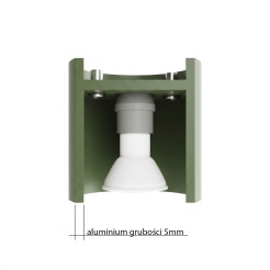 Plafon ORBIS 1 zielona oliwka SL.2102