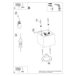 Plafon QUAD 1 beżowy SL.2105
