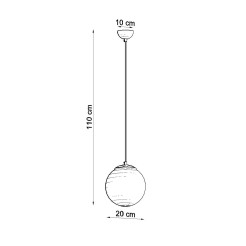 Lampa wisząca UGO 20 ochra czerwona SL.2219