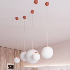 Lampa wisząca UGO 40 ochra czerwona SL.2221