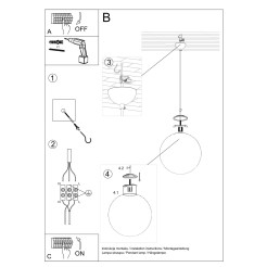 Lampa wisząca UGO 40 ultramaryna SL.2227