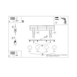 Plafon YOLI 4 ultramaryna SL.2259