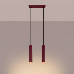 Lampa wisząca KARBON 2 burgund SL.2301