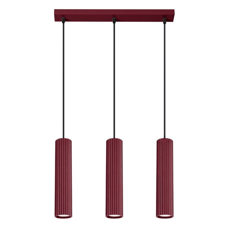 Lampa wisząca KARBON 3L burgund SL.2302