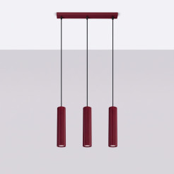 Lampa wisząca KARBON 3L burgund SL.2302