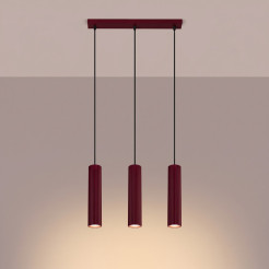 Lampa wisząca KARBON 3L burgund SL.2302