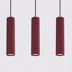 Lampa wisząca KARBON 3L burgund SL.2302