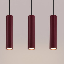Lampa wisząca KARBON 3L burgund SL.2302