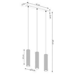 Lampa wisząca KARBON 3L burgund SL.2302