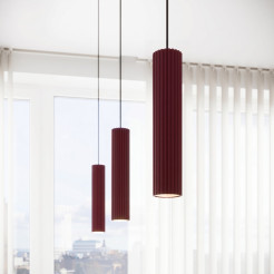 Lampa wisząca KARBON 3L burgund SL.2302