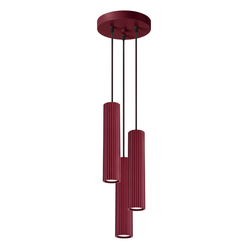 Lampa wisząca KARBON 3P burgund SL.2303