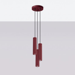 Lampa wisząca KARBON 3P burgund SL.2303