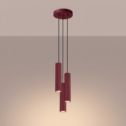 Lampa wisząca KARBON 3P burgund SL.2303