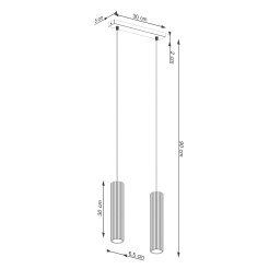 Lampa wisząca KARBON 2 ultramaryna SL.2312