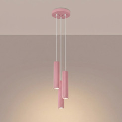 Lampa wisząca KARBON 3P różowa SL.2338