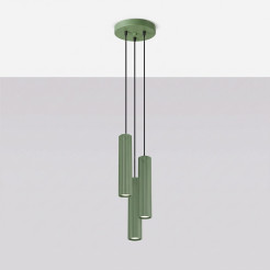 Lampa wisząca KARBON 3P szałwiowa SL.2339
