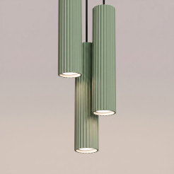 Lampa wisząca KARBON 3P szałwiowa SL.2339