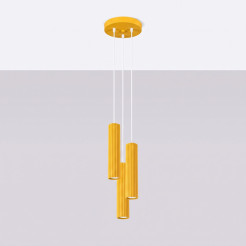Lampa wisząca KARBON 3P żółta SL.2340